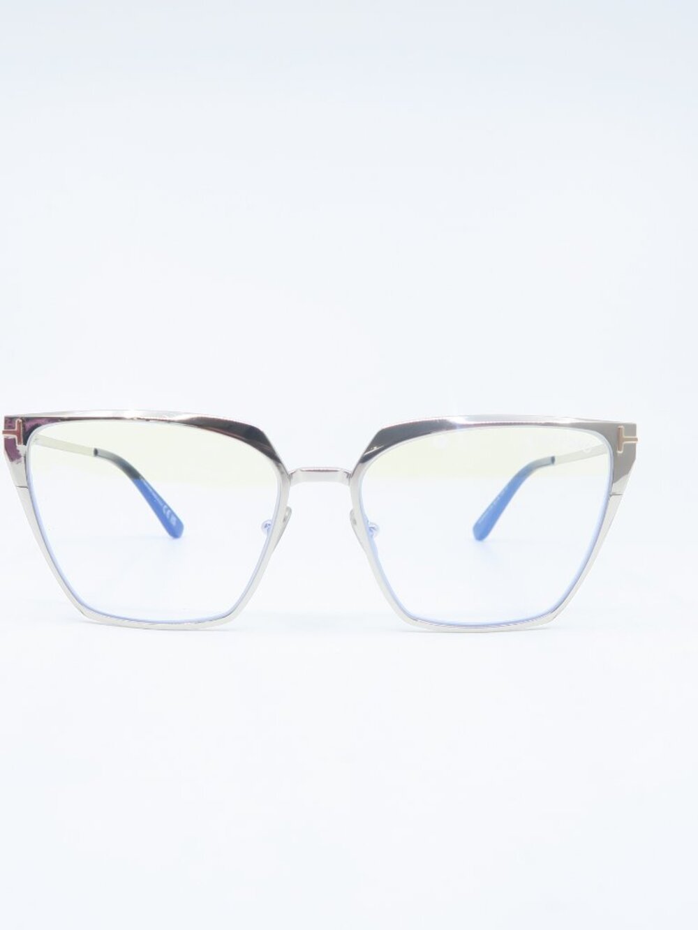 Tom Ford TF5945-B 016 56mm Silver Metal New Geometric Eyeglasses Frames.
